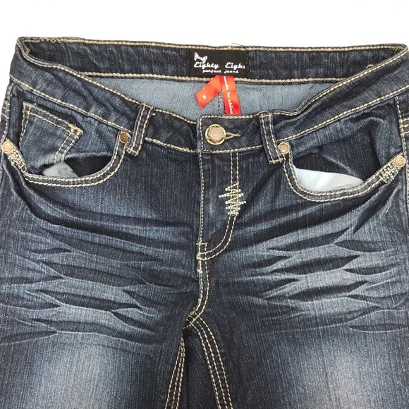 EIGHTY EIGHT Dark Blue Crop Jeans - Picture 3 of 10